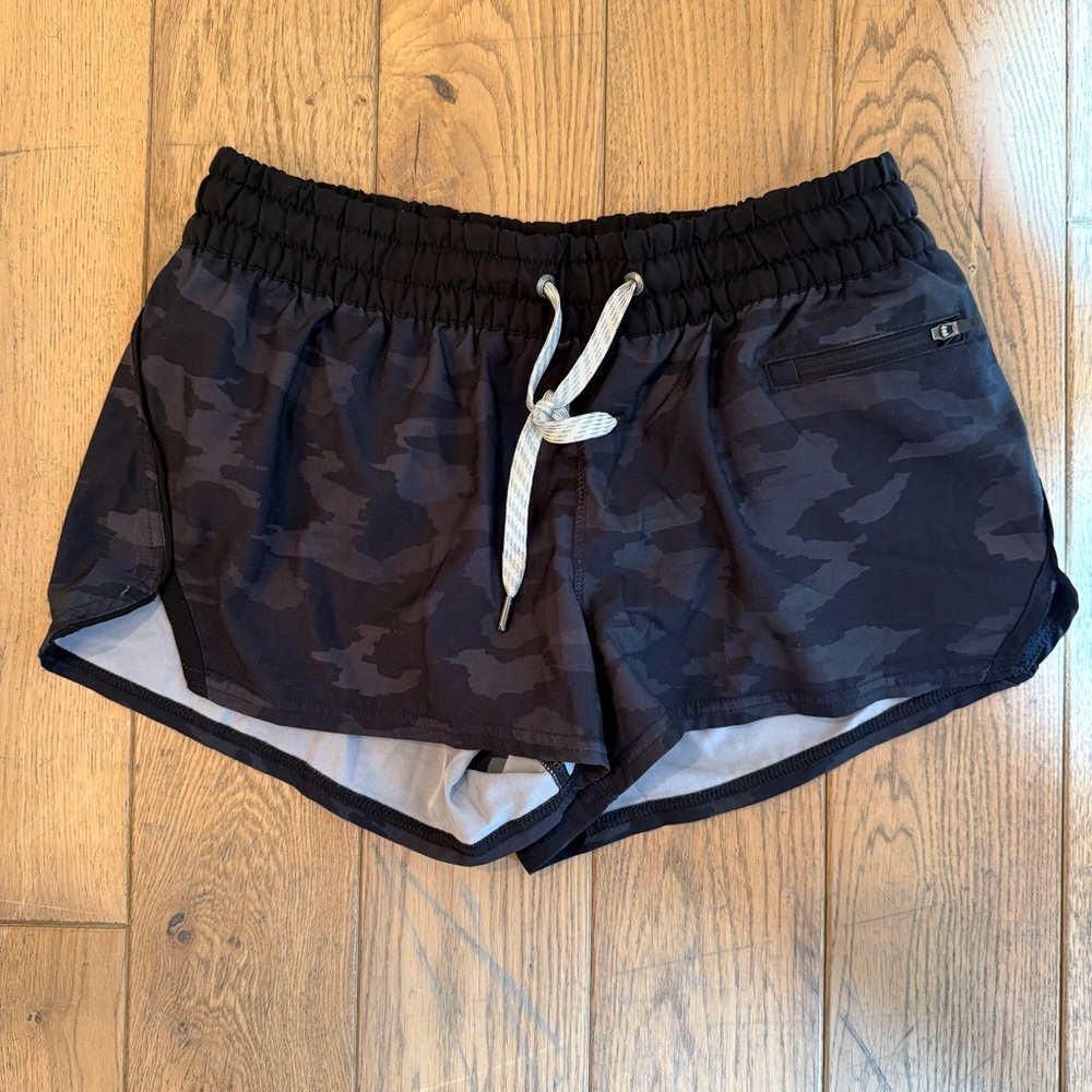 Vuori Women's Dark Camo Athletic Shorts